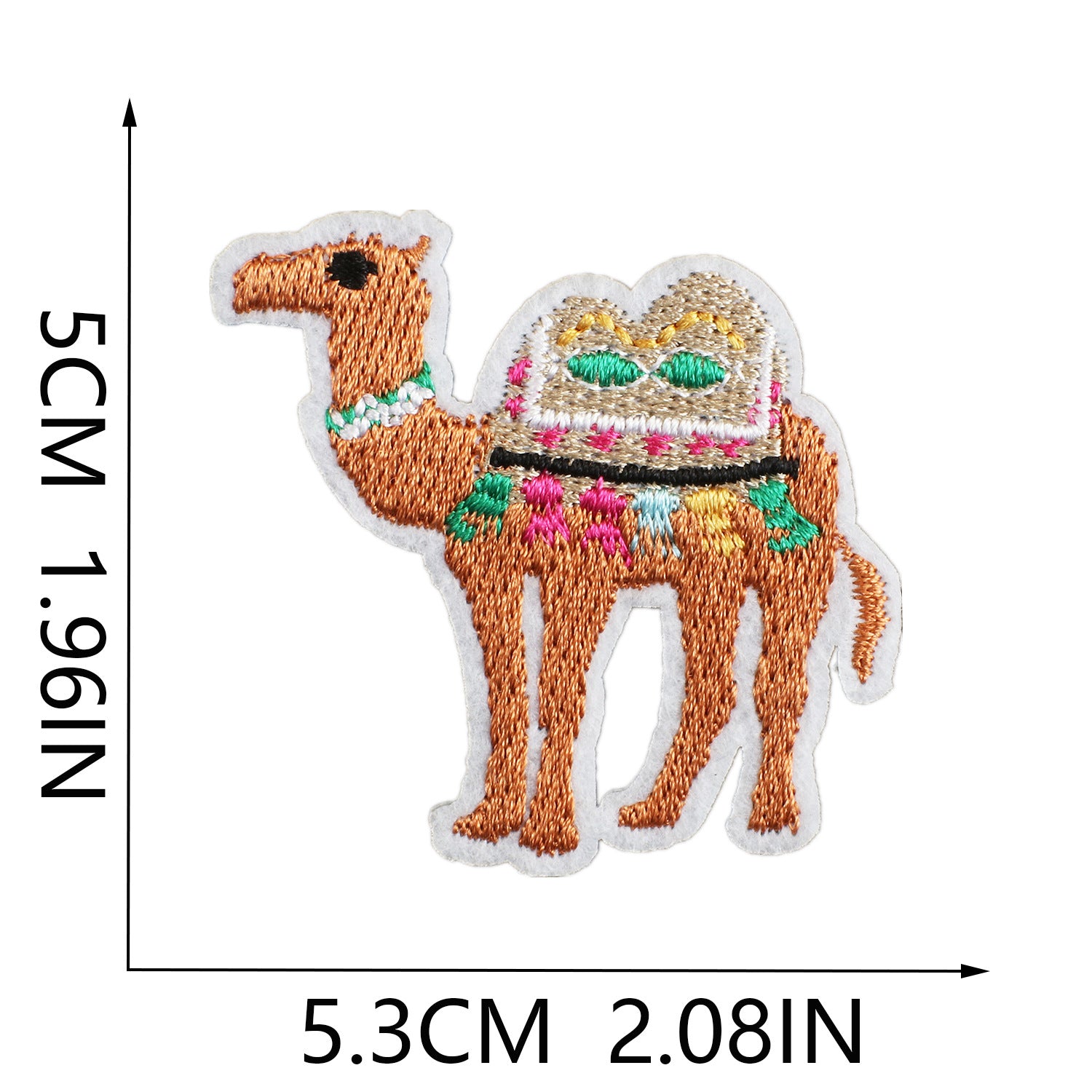 Wholesale Cartoon alpaca embroidery cloth patch clothes desert camel patch